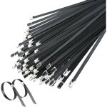 Largeight - collier de serrage noir 200mm, attaches en acier inoxydable 50 pièces, collier serrage inox ... Largeight - collier de serrage noir 200mm, attaches en acier inoxydable 50 pièces, collier serrage inox ...