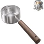Largeight - cuill�re doseuse en acier inoxydable 304 pour caf�, 1 / 2 tasse (120 ml), poign�e en bois ...