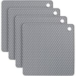 Largeight - dessous de plat silicone, 4pcs anti - drapant anti - chaleur 250 c multifonction repose ...