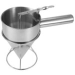 Largeight - entonnoir a piston, 1200ml entonnoir de cuisson en acier inoxydable entonnoir a piston avec ...