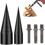 Largeight - foret de fendage de bois avec 3 poignées(hex + square + round), fendeur de bois conique 32mm ... Largeight - foret de fendage de bois avec 3 poignées(hex + square + round), fendeur de bois conique 32mm ...