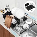 Largeight - gouttoir vaisselle cuisine, Égouttoir à vaisselle extensible avec egouttoir vaisselle sur ... Largeight - gouttoir vaisselle cuisine, Égouttoir à vaisselle extensible avec egouttoir vaisselle sur ...