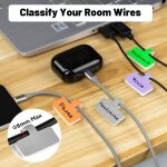 Largeight - inscriptible etiquette cable avec pas de floraison, 40 x rutilisables nylon marquage cable, ...