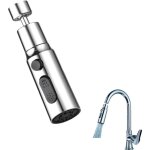 Largeight - kitchen faucet spray head, 3 modes breeze jet nozzle tap with aerator shower head kitchen ...