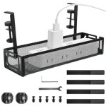 Largeight - kyygky plateau de gestion de c�ble sous le bureau, cable management bureau sans per�age, ...