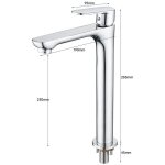 Largeight - jamais utilis]lavabo en cuivre complet de haute qualit robinet froid unique rehauss robinet ...