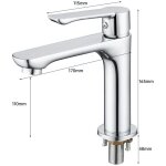 Largeight - lavabo en cuivre complet de haute qualit robinet froid unique rehauss robinet d'art rehauss ...