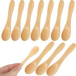 Largeight - jamais utilis�]lot de 10 petites cuill�res en bois, mini cuill�res en bois, petites cuill�res ...