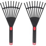 Largeight - jamais utilis]lot de 2 rteaux de jardin  main en plastique avec poigne ergonomique, petit ...