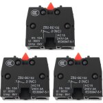 Largeight - jamais utilis�]lot de 3 interrupteurs �� bouton - poussoir �� r�armement automatique zb2 ...