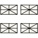 Largeight - jamais utilis�]lot de 4 panneaux filtres pour robot tiger shark - rcx70101pak2 - noir