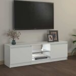 Largeight - meuble tv avec lumières led blanc 120x30x35, 5 cm Largeight - meuble tv avec lumières led blanc 120x30x35, 5 cm
