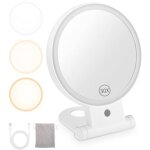 Largeight - miroir grossissant avec lumire 30x, miroir maquillage grossissant lumineux, miroir grossissant ...
