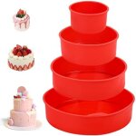 Largeight - moule gateau silicone, 4pcs antiadh�sif moule silicone gateau rond, moules � p�tisserie r�utilisab ...