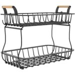 Largeight - jamais utilis]panier de rangement de cuisine avec tagres, corbeille  fruits en mtal ...