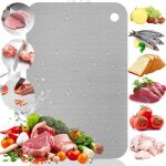 Largeight - planche a decouper en titane, 30 20cm titanium cutting board, planche  dcouper en acier ...