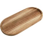 Largeight - plateau d�coratif elliptique en acacia, 30x14x1. 5 cm, plateau en bois d�coratif allong�, ...