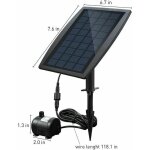 Largeight - pompe  eau solaire sans balais pour bassin, idale pour les fontaines, avec panneau solaire ...