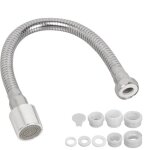Largeight - rallonge de robinet 30 cm, buse de robinet pivotante � 360� avec 2 modes de jet, tuyau flexible ...