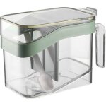 Largeight - rcipients  condiments avec couvercles, bocaux de stockage d'assaisonnement avec couvercle, ...