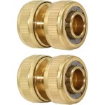 Largeight - jamais utilis]rparateur de tuyau d'arrosage 19 mm (3 / 4 pouce) en laiton, raccord de tuyau ...
