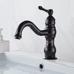 Largeight - robinet lavabo noir rtro, pivotant  360 robinet salle bain, mitigeur lavabo en laiton, ...