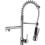 Largeight - jamais utilis]robinet mitigeur de cuisine pro avec douchette et flexibles d'alimentation ...