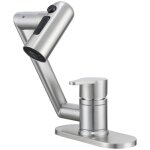 Largeight - robinet de salle de bain � poign�e unique 1 ou 3 trous, robinet pivotant � 1080 degr�s, lavabo, ...