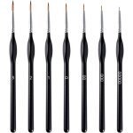 Largeight - set de pinceaux � peinture, 7 pi�ces pinceaux de mod�lisme pour d�tails fins, pinceau de ...