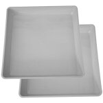 Largeight - soucoupes en pot de plantes, soucoupe carre, 2 pcs de plante en plastique de 2pcs de 10 ...