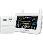 Largeight - station mto numrique  cran couleur multifonction radio - rveil avec capteur extrieur ...