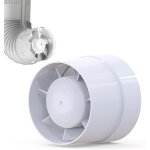 Largeight - ventilateur extracteur d'air 100 / 150 mm, 12w / 130m - 320m, extracteur axial conduit ...
