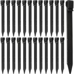 Ikodm - latern 25 pices piquets de sol en plastique, 25cm piquets de bordure de paysage robustes piquets ...