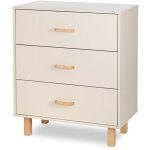 Laura commode b�b� en bois de h�tre 3 tiroirs champagne
