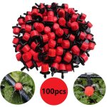 Lauwexe - 100 pcs goutteur irrigation r�glable, t�te d'irrigation 8 trous micro goutteurs de jardin goutte ...