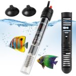Lauwexe - chauffage d'aquarium 50w, temprature rglable chauffe - aquarium avec ventouse, thermomtre ...