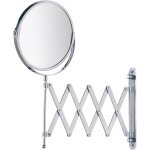 Lauwexe - miroir cosm�tique mural � bras t�lescopique orientable chrom�