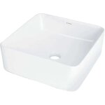 Lavabo carr en cramique blanche  poser 345 mm - veronik