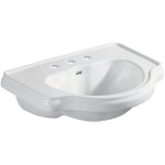 Kerasan - lavabo en c�ramique retro 62x45, 5cm, buit dans, 3 trous pour m�langeur, blanc