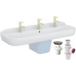 Lavabo pour enfant vitra sento kids 125 cm + siphon et bonde wirquin
