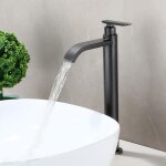 Lavabo haut robinet eau froide lave main cascade monocommande robinet vasque  poser inox, gris