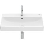 Lavabo mural fineceramic 'ona'avec jeu de fixations 650 x 460 mm - blanc mat roca