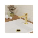 Lavabo omega medium vidage or brosse - cristina ondyna og22396p
