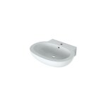 Abitare - lavabo ovale 65x52 cm en cramique blanc brillant - ceramica cielo easy evo - senza colonna ...