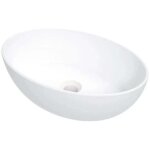 Lavabo ovale à poser en céramique blanc 455 mm - montain Lavabo ovale à poser en céramique blanc 455 mm - montain