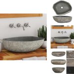 Lavabo en pierre de rivière ovale (45 - 53)x(34 - 41) cm - lave - mains oval - lavabo en pierre naturelle ... Lavabo en pierre de rivière ovale (45 - 53)x(34 - 41) cm - lave - mains oval - lavabo en pierre naturelle ...