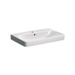 Geberit - lavabo rectangulaire 75 cm blanc brillant smyle - avec colonne