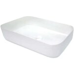 Lavabo rectangulaire à poser en céramique blanc 505 mm - giasyn Lavabo rectangulaire à poser en céramique blanc 505 mm - giasyn