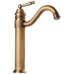 Lavabo robinet laiton haut, robinet salle de bain avec bec haut pivotant  360 mitigeur lavabo, chaude ...