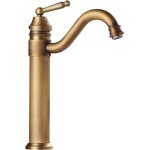 Lavabo robinet laiton haut, robinet salle de bain avec bec haut pivotant  360 mitigeur lavabo, chaude ...